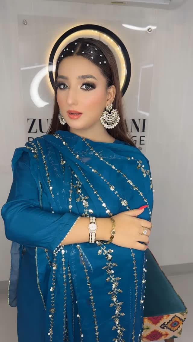 Bridal client at Zuvia Usmani Beauty Lounge, DHA Karachi